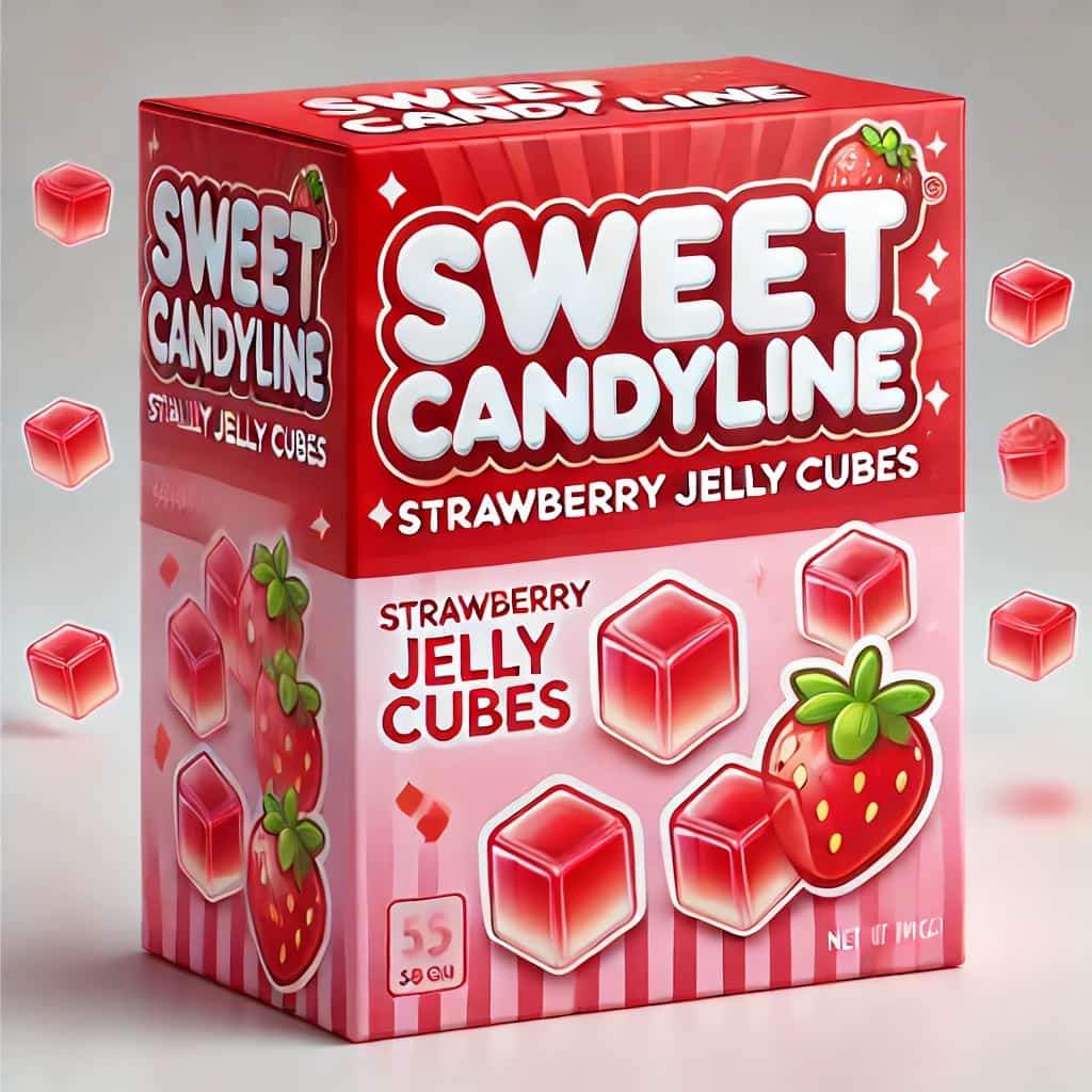 Strawberry Jelly Cubes